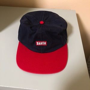 Baker Skateboards Red and Blue Snapback Hat